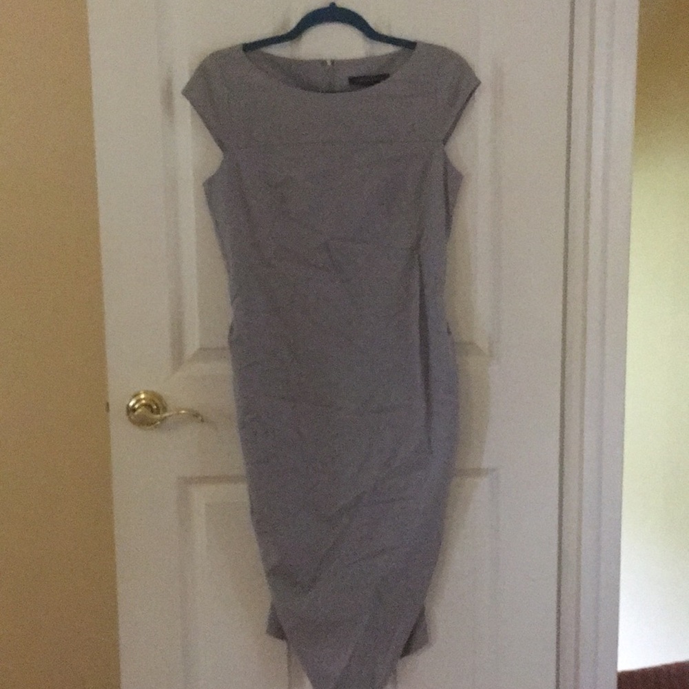 Gray Cynthia Steffe dress w beautiful detailing